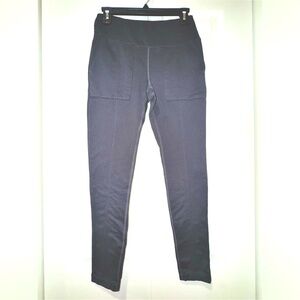 MONDETTA WOMENS JACQUARD KNIT LEGGINGS Charcoal NWT. Small. EUC